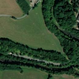 Satellite imagery of [Háje nad Jizerou] textil factory chimney, CZ