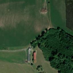 Satellite imagery of [Háje nad Jizerou] textil factory chimney, CZ