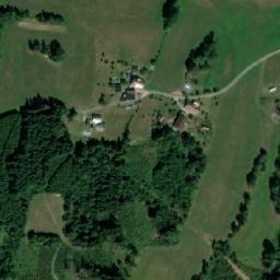 Satellite imagery of [Háje nad Jizerou] textil factory chimney, CZ