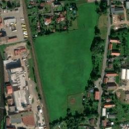 Satellite imagery of Brotex [Broumov] former textil factory chimney, CZ