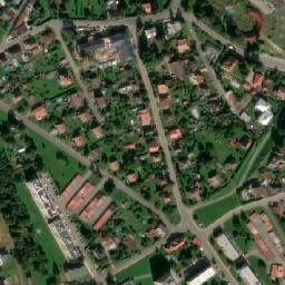 Satellite imagery of Brotex [Broumov] former textil factory chimney, CZ