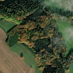 Satellite imagery of [Chocnějovice] church t., CZ