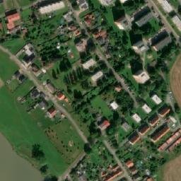 Satellite imagery of Brotex [Broumov] former textil factory chimney, CZ