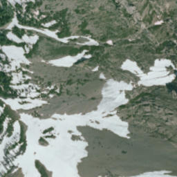 Satellite imagery of Mount Aosta, CA
