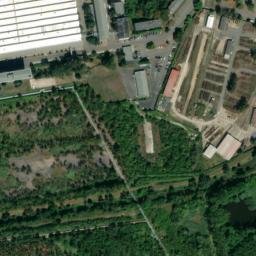 Satellite imagery of [Most-Komořany] old factory chimney, CZ