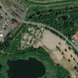 Satellite imagery of [Most-Komořany] old factory chimney, CZ