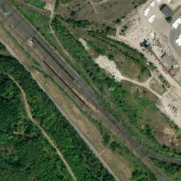 Satellite imagery of [Most-Komořany] old factory chimney, CZ