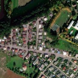 Satellite imagery of [Mnichovo Hradiště] church t,, CZ