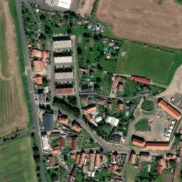 Satellite imagery of [Hrobčice] cemetery church sanctus t., CZ