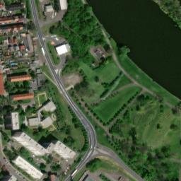 Satellite imagery of [Lovosice] old town hall t., CZ