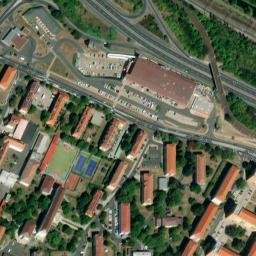 Satellite imagery of [Most] church & outlook t., CZ