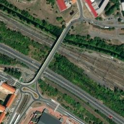 Satellite imagery of [Most] church & outlook t., CZ