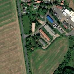 Satellite imagery of [Hrobčice] cemetery church sanctus t., CZ