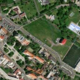 Satellite imagery of [Lovosice] old town hall t., CZ