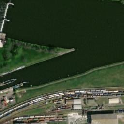 Satellite imagery of Glanzstoff-Bohemia [Lovosice] factory chimney, CZ