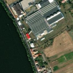 Satellite imagery of [Křešice u Litoměřic] former spinning yarn comb chimney, CZ