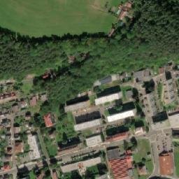 Satellite imagery of [Úpice] church t., CZ