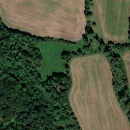 Satellite imagery of [Hrobčice] cemetery church sanctus t., CZ