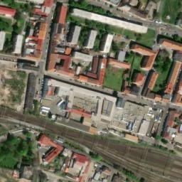 Satellite imagery of [Lovosice] old town hall t., CZ