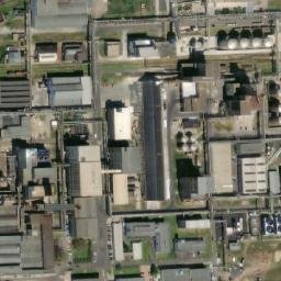 Satellite imagery of Glanzstoff-Bohemia [Lovosice] factory chimney, CZ