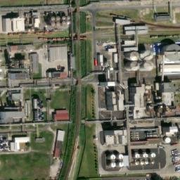 Satellite imagery of Glanzstoff-Bohemia [Lovosice] factory chimney, CZ