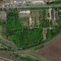 Satellite imagery of Glanzstoff-Bohemia [Lovosice] factory chimney, CZ