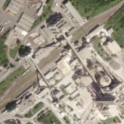 Satellite imagery of [Sulejovice] cement works chimney, CZ
