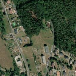 Satellite imagery of Tiba [Mostek] former textil factory chimney, CZ