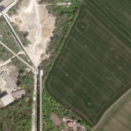 Satellite imagery of [Sulejovice] cement works chimney, CZ