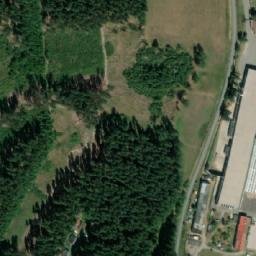 Satellite imagery of Tiba [Mostek] former textil factory chimney, CZ