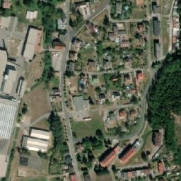 Satellite imagery of Tiba [Mostek] former textil factory chimney, CZ