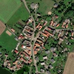 Satellite imagery of [Měrunice] church t., CZ
