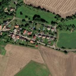 Satellite imagery of [Měrunice] church t., CZ