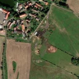 Satellite imagery of [Měrunice] church t., CZ