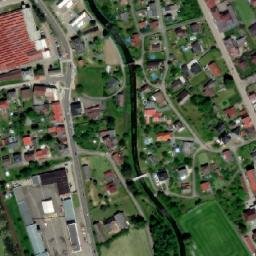 Satellite imagery of [Velké Poříčí] church t., CZ