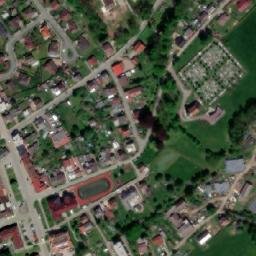 Satellite imagery of [Velké Poříčí] church t., CZ