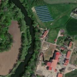 Satellite imagery of [Doksany] former sugar factory chimney, CZ