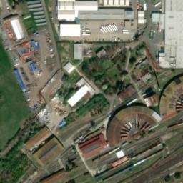 Satellite imagery of [Chomutov I] Rail vehicles depot chimney, CZ