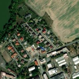 Satellite imagery of [Dolní Bousov] former sugar factory chimney, CZ