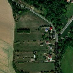 Satellite imagery of [Dolní Bousov] former sugar factory chimney, CZ