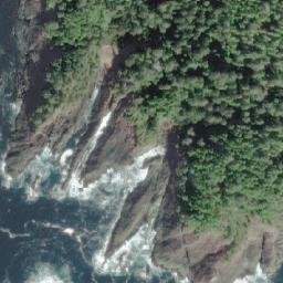 Satellite imagery of Cape Parkins, CA