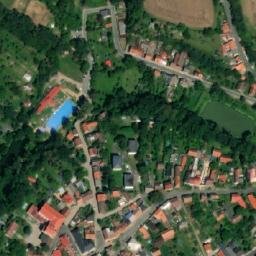 Satellite imagery of [Mšeno] church t., CZ