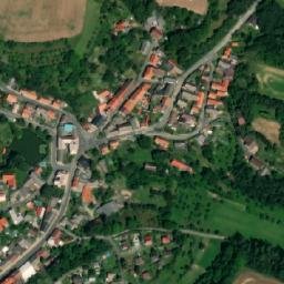 Satellite imagery of [Mšeno] church t., CZ