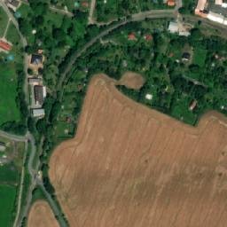 Satellite imagery of [Mšeno] church t., CZ
