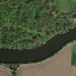 Satellite imagery of [Libochovice] former sugar factory chimney, CZ