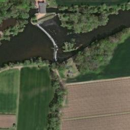 Satellite imagery of [Libochovice] former sugar factory chimney, CZ