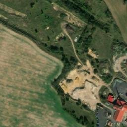 Satellite imagery of [Nebužely] former brickyard chimney, CZ