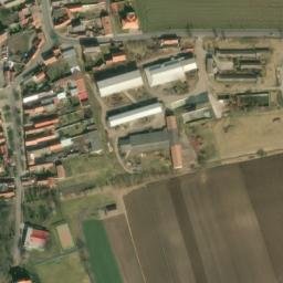 Satellite imagery of [Křesín] church t., CZ