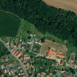 Satellite imagery of [Chorušice] church t., CZ
