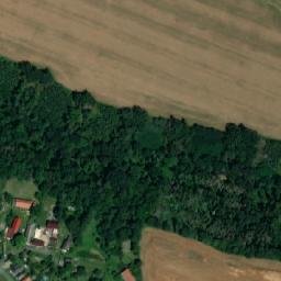 Satellite imagery of [Chorušice] church t., CZ